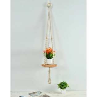 Cotton macrame Hanging Shelf pot, decoration item