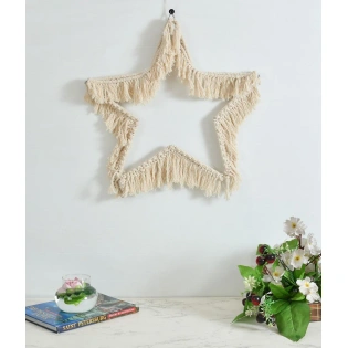 Star shape macrame wall hanging