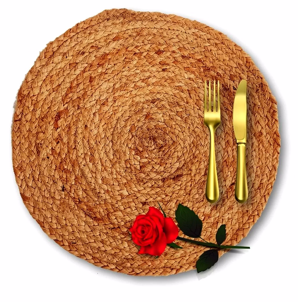 Jute Placemat, Braided, Plain image 1