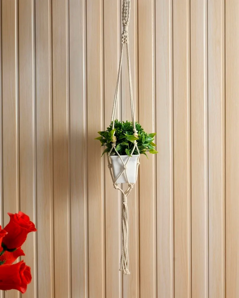 Macrame Plant Hanger, Bottom Quad image 3