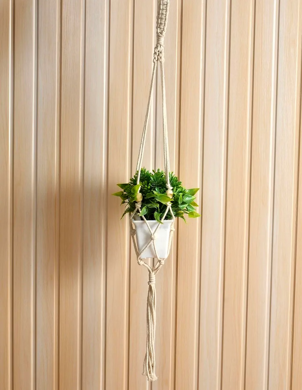 Macrame Plant Hanger, Bottom Quad image 1