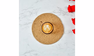 Jute Placemat, Round, 14 Inch