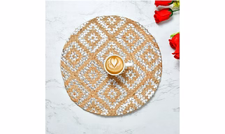 Jute Foil Placemat Silver