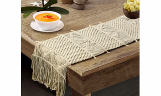 Home Table Runner, Macrame Dining Table Runner, Handwoven Boho Long Mat