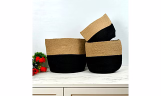 Handcrafted Woven Floral Pot Bag Natural Jute & Cotton Plant Bag for All Plants Home Room Hall Decor Indoor Outdoor Office Plant Sack