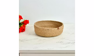 Jute Tiny Round Storage Basket
