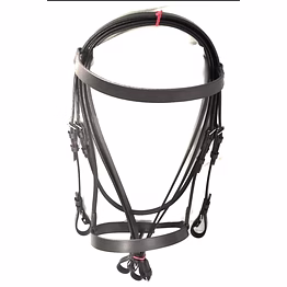 leather hunter bridle with rein