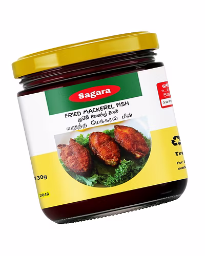Sagara Fried Mackerel Fish – Authentic Sri Lankan Ready-to-Eat Dish (130g)-1