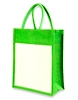 Green & White Jute 0r Cotton Fabric Shopping Bags