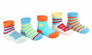 BABY BOYS SOCKS  PACK OF 5 PAIRS