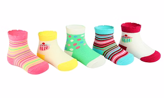 BABY GIRLS SOCKS PACK OF 5 PAIRS