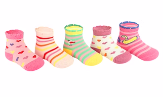 BABY GIRLS SOCKS PACK OF 5 PAIRS
