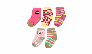 BABY GIRLS SOCKS PACK OF 5 PAIRS