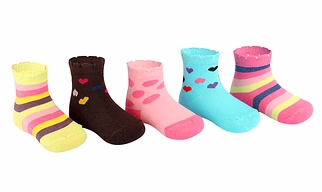 BABY GIRLS SOCKS PACK OF 5 PAIRS