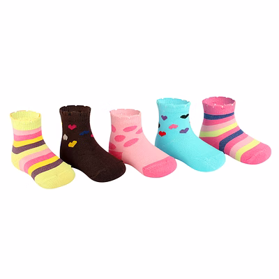 sox 23 baby girls socks pack of 5 pairs