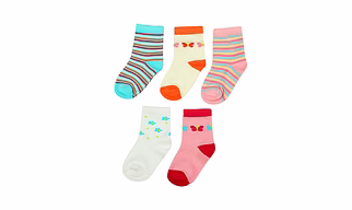 BABY GIRLS SOCKS PACK OF 5 PAIRS
