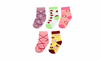 BABY GIRLS SOCKS PACK OF 5 PAIRS