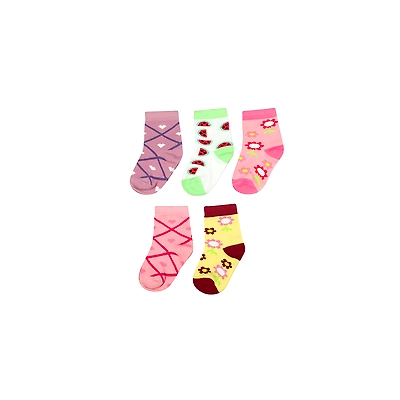 SOX 23 BABY GIRLS SOCKS PACK OF 5 PAIRS