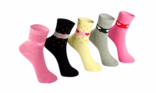 KIDS GIRLS SOCKS PACK OF 5 PAIRS