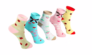 KIDS GIRLS SOCKS PACK OF 5 PAIRS
