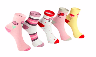 KIDS GIRLS SOCKS PACK OF 5 PAIRS