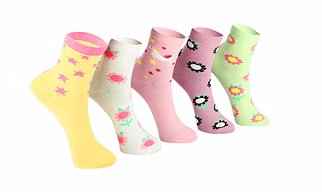 KIDS GIRLS SOCKS PACK OF 5 PAIRS