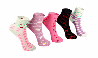 KIDS GIRLS SOCKS PACK OF 5 PAIRS