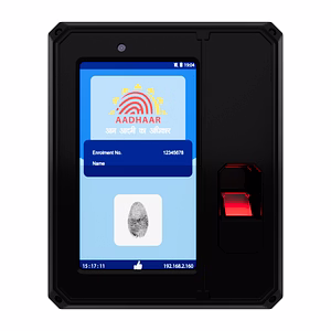 AADHAAR FINGERPRINT FAP20 ENABLED BIOMETRIC MACHINE with Android 4G LTE ENABLED BIOMETRIC ATTENDANCE AEBAS BASED FINGERPRINT WITH ANDROID 4G LTE ETHERNET TYPE A USB 7INCH SCREEN DISPLAY 3GB RAM 64GB STORAGE DOMO NCODE A2-S10-05