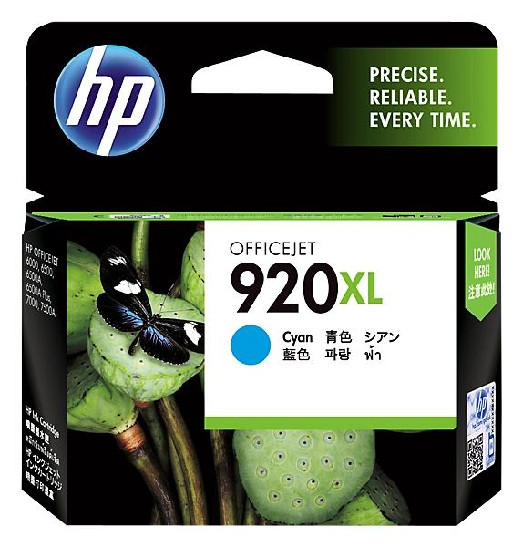 CD972AA HP 920XL High Yield Cyan Original Ink Cartridge-CD972AA