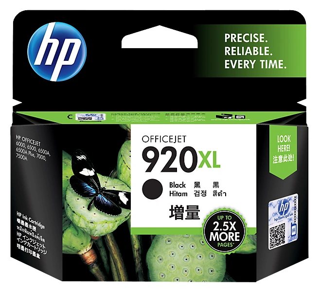 CD975AA HP 920XL High Yield Black Original Ink Cartridge-CD975AA