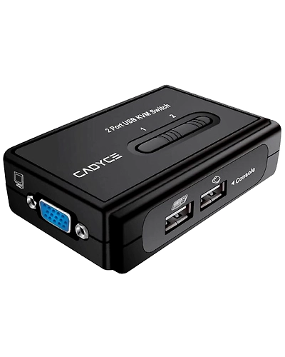 Cadyce UK200 2 Port Desktop USB KVM Switch-UK200