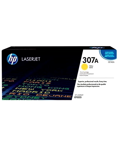 CE742A HP 307A Yellow Original LaserJet Toner Cartridge-CE742A