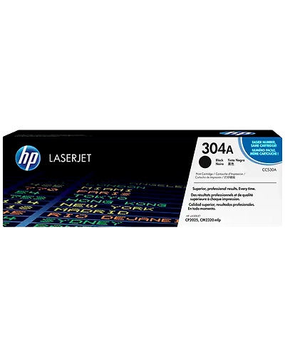 CC530A - HP 304A Black Original LaserJet Toner Cartridge-CC530A