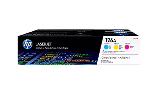 CF341A HP 126A 3 pack Cyan Magenta Yellow Original LaserJet Toner Cartridges