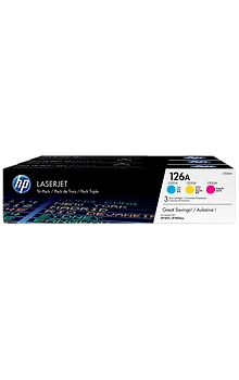CF341A HP 126A 3 pack Cyan Magenta Yellow Original LaserJet Toner Cartridges
