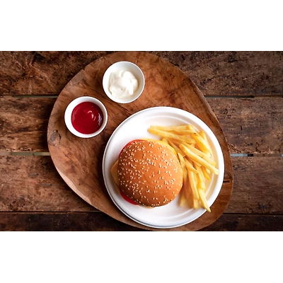 7&quot; PLAIN ROUND SUGARCANE BAGASSE PLATE-1