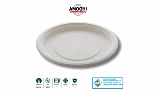 11" PLAIN  SUPER ROUND SUGARCANE BAGASSE PLATE