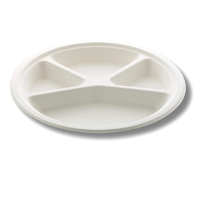 11&quot; 4 CP ROUND SUGARCANE BAGASSE PLATE-2
