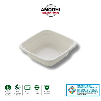 4 x 4  SQUARE BOWL (DONA) SUGARCANE BAGASSE-ABW44015