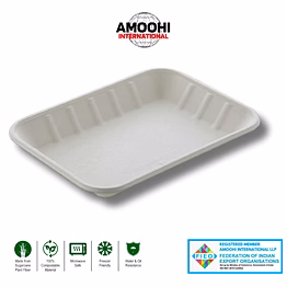 amoohi 4d tray rectangular sugarcane bagasse