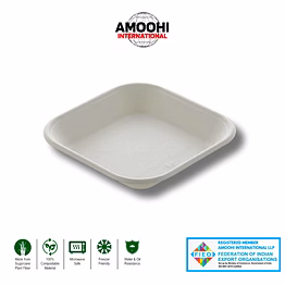 amoohi 1d tray square sugarcane bagasse