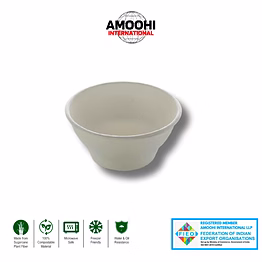 amoohi 6" oz (180ml) bowl sugarcane bagasse