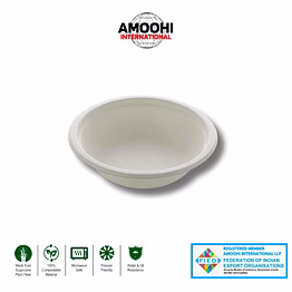 amoohi 7" oz (210ml) bowl sugarcane bagasse