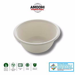 amoohi 16" oz (480ml) bowl sugarcane bagasse