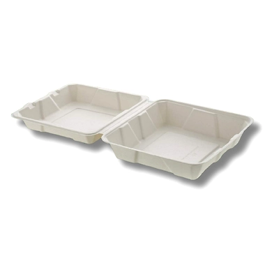 9X9 CLAMSHELL BOX SUGARCANE BAGASSE-2
