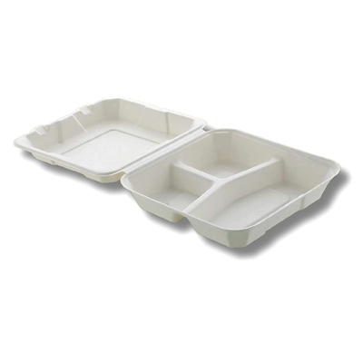 9X9 3 CP CLAMSHELL BOX SUGARCANE BAGASSE-2