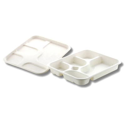 5 CP MEAL TRAY B2B With/Without LID SUGARCANE BAGASSE-2