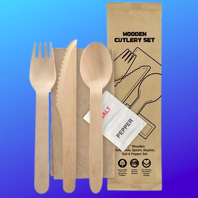 PRE-PACKED WOODEN CUTLERY SET-1