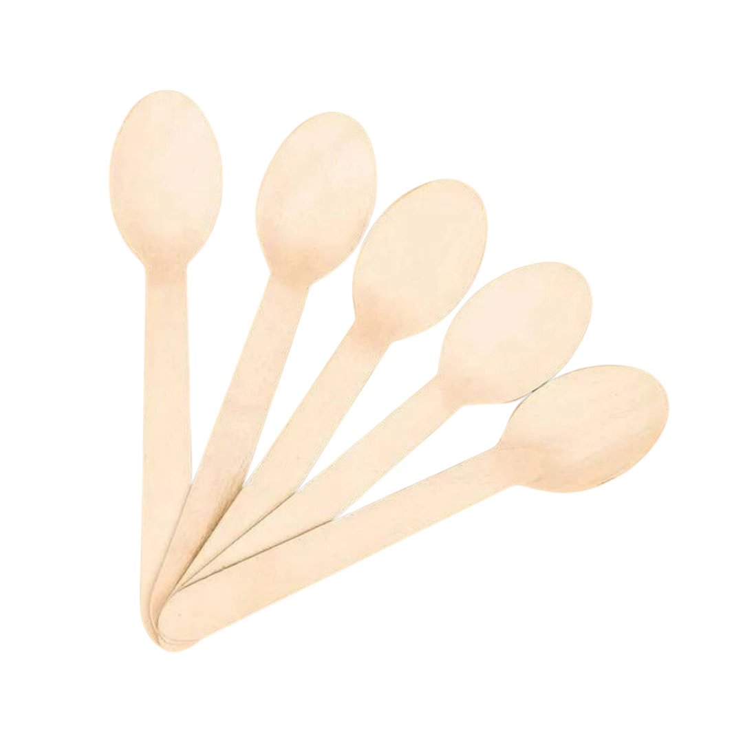 160mm WOODEN SPOON | 16cm WOODEN SPOON | Biodegradable Disposable-2