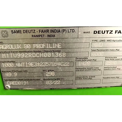 Agrolux 80 Profiline 4WD Deutz Fahr Tractor, Above 75 HP-1